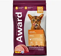 AWARD PFB Urinary  с курицей с добавлением клюквы, цикория и рыбьего жира - Сухой корм для кошек для профилактики мочекаменной болезни 