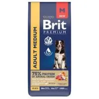 Brit premium "adult medium индейка телятина" - корм для собак– Интернет-магазин ZOO-MEGA