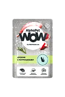 AlphaPet WOW Superpremium Кролик и потрошки ломтики в соусе - Влажный корм для кошек с чувствительным пищеварением