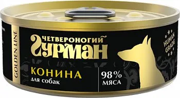Четвероногий гурман gold "с кониной"- консервы для собак– Интернет-магазин ZOO-MEGA