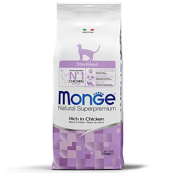 Monge "sterilised chicken" - сухой корм для кошек 