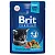 Brit premium "цыпленок в соусе" - консервы для котят (пауч)
