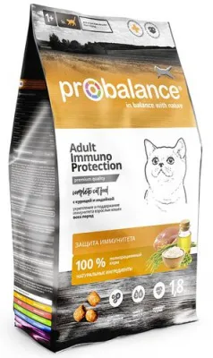 Probalans immuno chicken & turkey - сухой корм для кошек