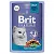 Brit premium "перепелка в желе для стерилизованных" - консервы для кошек (пауч)
