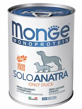 Monge dog monoprotein solo - консервы для собак паштет из утки– Интернет-магазин ZOO-MEGA
